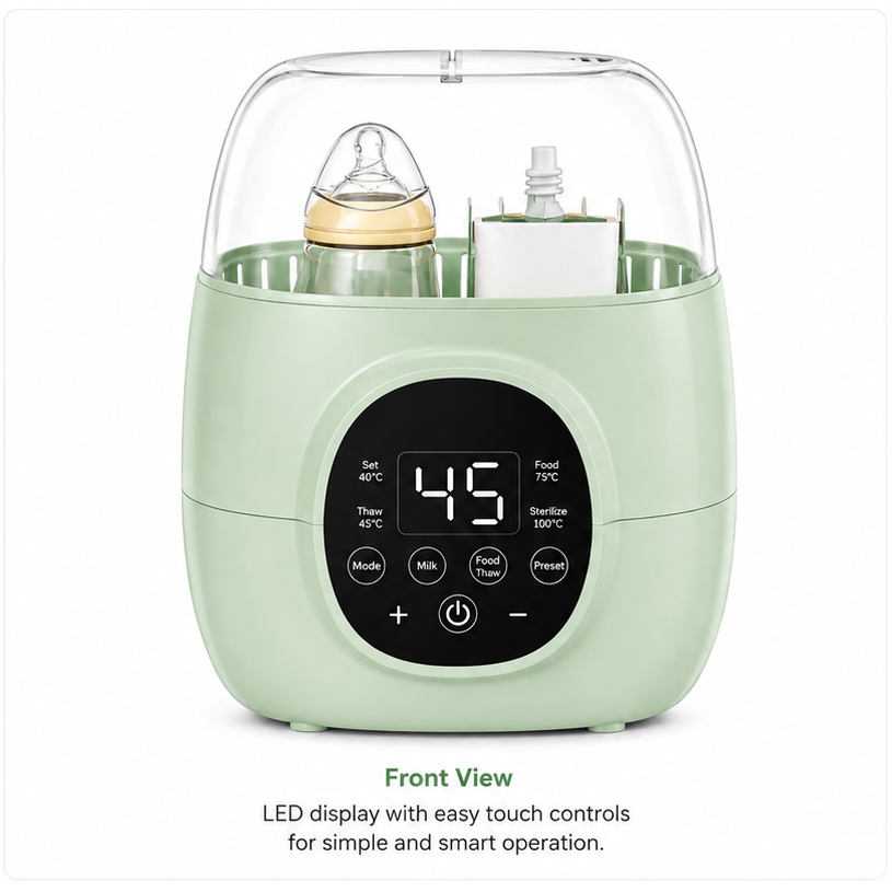 Dual Baby Bottle Warmer & Sterilizer – Portable Bottle Warmer with Infant Bottle Warmer, Newborn Bottle Warmer and Digital Temperature Control
