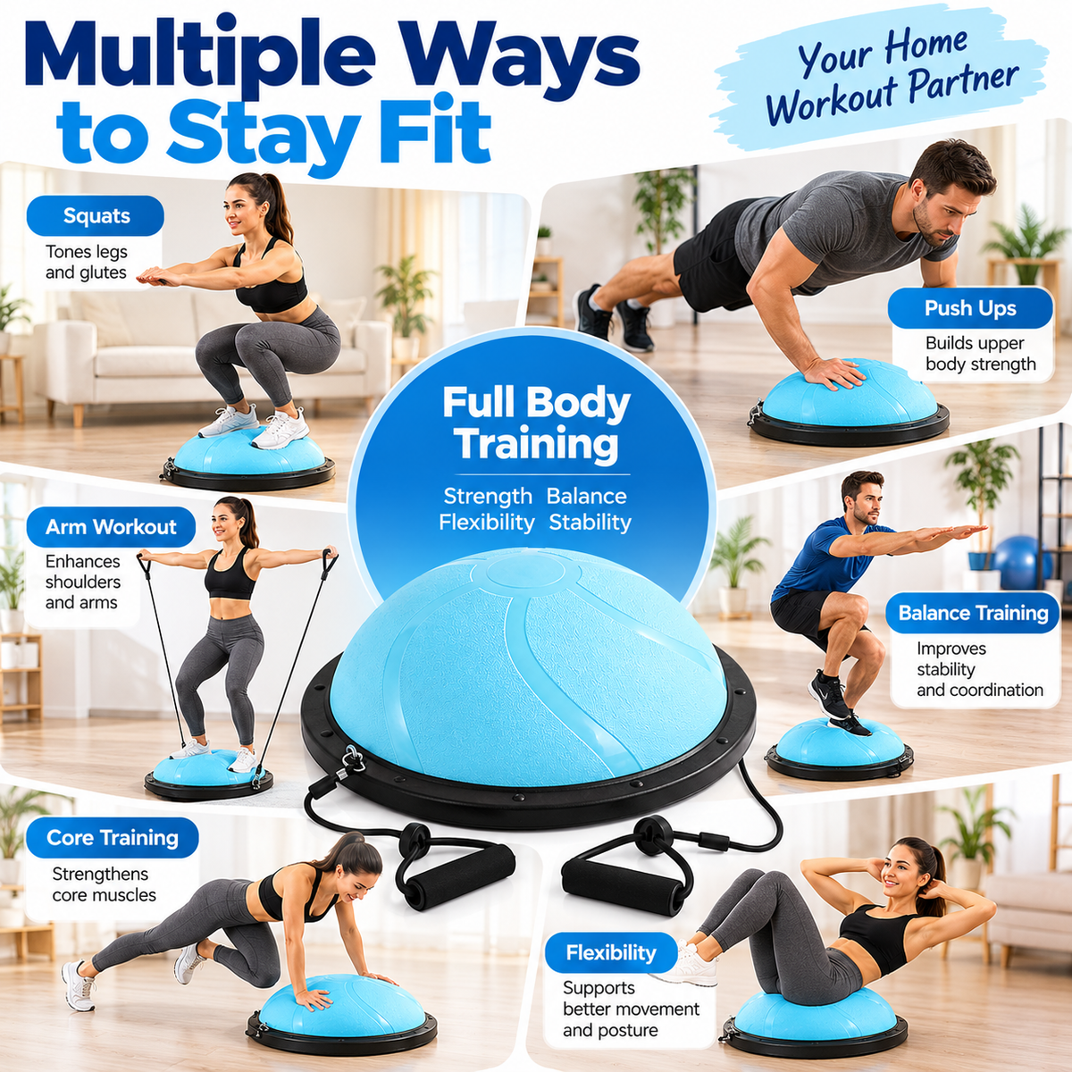 Balance Ball for Yoga, Core Strength, Stability Training, Balance Exercises and Home Gym Workouts