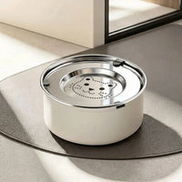 1.5L stainless steel dog water bowl with hanging design