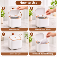 small wastebasket with press type lid