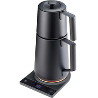Stainless Steel Electric Tea Maker Machine – Matte Black