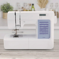 Computerized sewing machine with LCD display for home sewing