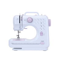 Portable 12-stitch sewing machine for home fabric projects
