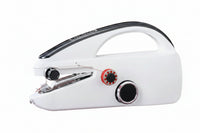 Portable handheld sewing machine with blue storage case