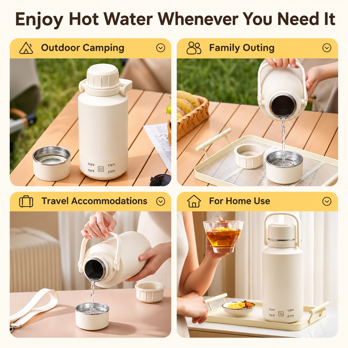 1 liter travel electric kettle with temperature control