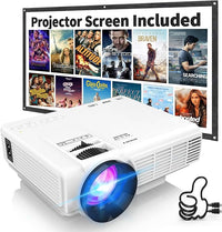 1080P mini projector white portable home theater device
Projector with Screen Setup