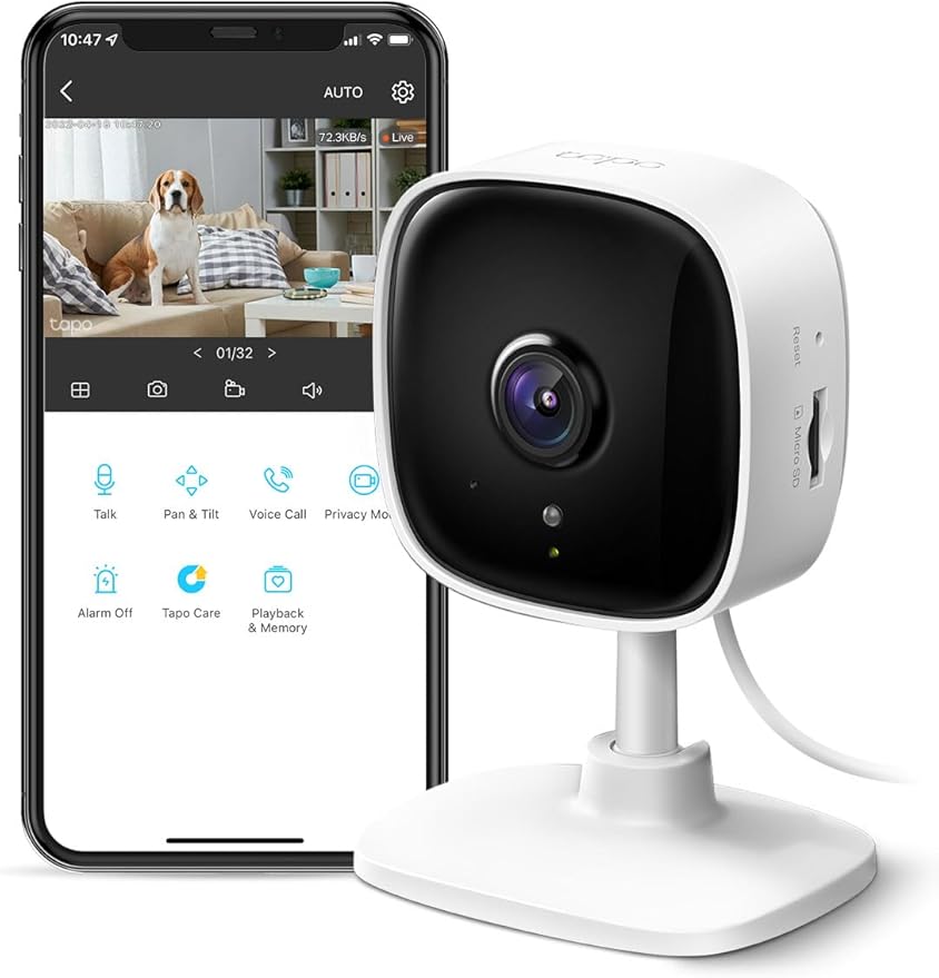 1080P baby monitor camera with 2-way audio for indoor nursery viewing