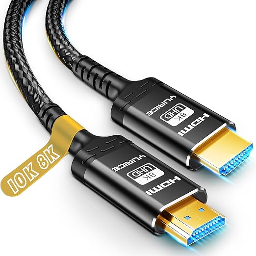 Ultra High-Speed 10K 8K 4K HDMI Cable 1.5FT, Supports 8K@60Hz, 4K@120Hz for PS5, Xbox, Roku TV