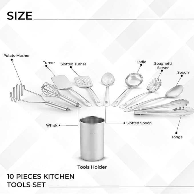 Durable Kitchen Tools Set with Organizer Holder