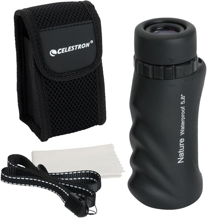 10x25 compact monocular telescope front view