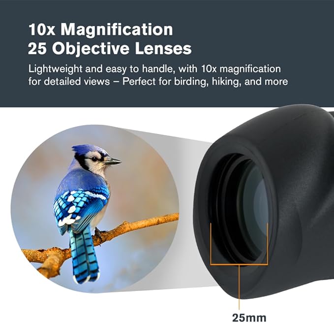 25mm lens monocular telescope close-up