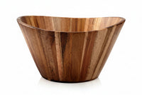 12 inch round wooden serving bowl for salads and fruit