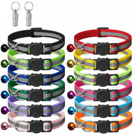 12-pack adjustable cat collars with bells and ID tags
