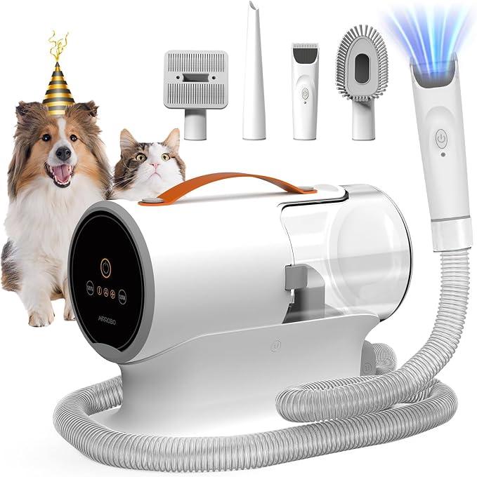 12000Pa pet grooming vacuum set for dogs