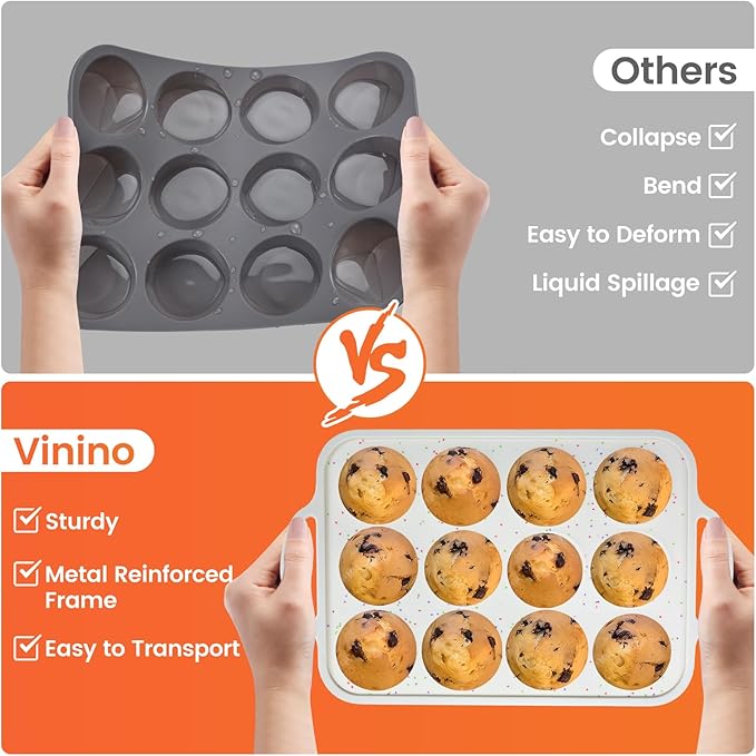 Flexible Cupcake Mold Tray Set