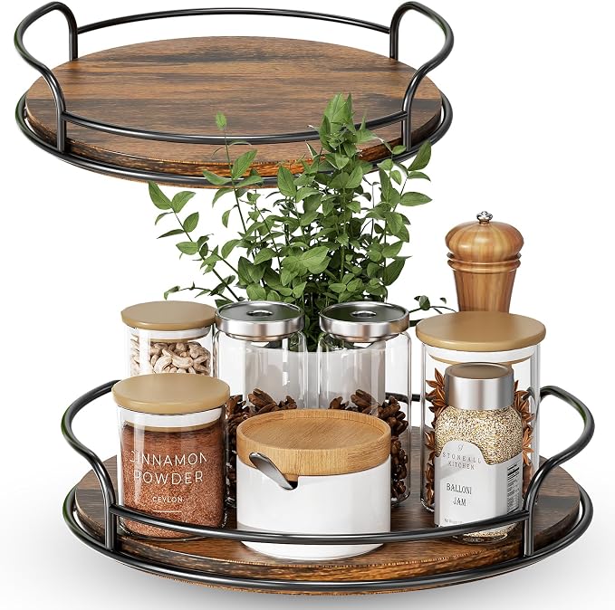 360° Rotating Cabinet Tray for Spices and Condiments