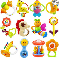 12pcs baby rattles set for infants 0-6 months