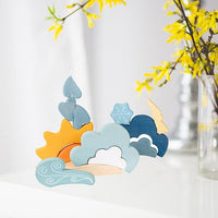 13 pcs baby learning blocks with weather and pattern designs