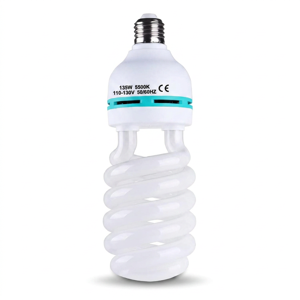 135W CFL daylight spiral bulb for photography lighting