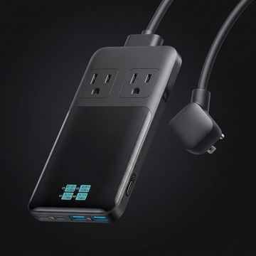 140W charging station power strip with USB C and USB A ports