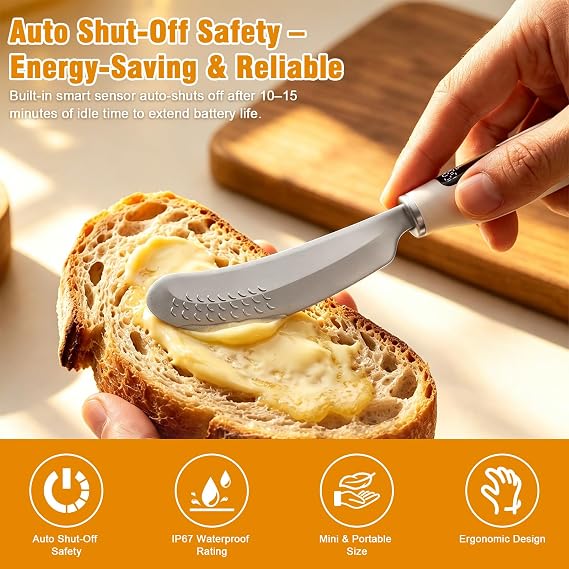 Electric Butter Warmer Knife with Protective Storage Case