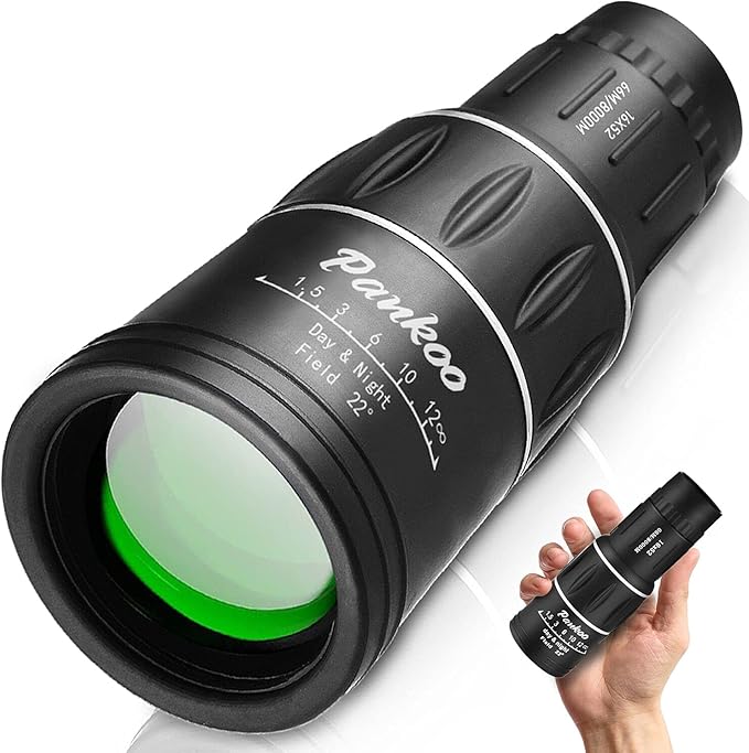 16X52 high power monocular telescope front view