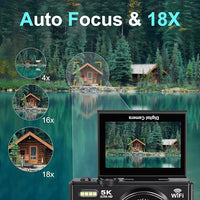 Digital camera with 18x zoom for long distance