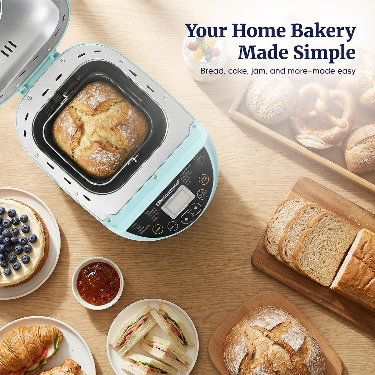 Electric Bread Making Machine with 19 Preset Functions