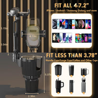 2 in 1 cup holder mobile stand for car smartphone holder