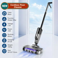 2-in-1 vacuum mop cleaner for compatible hard floors