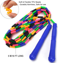 2 pack beaded jump rope set for school and recreational use