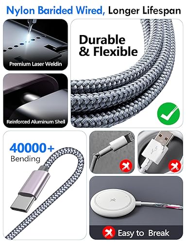 2-pack multi charging cable set with universal compatibility for multiple devices