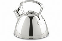 2-quart stainless steel tea kettle with silver finish