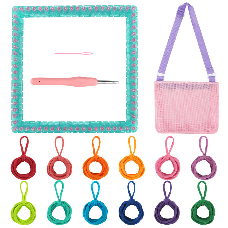 Elastic weaving loops available in 12 assorted colors