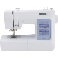 Digital sewing machine with LCD screen and stitch controls