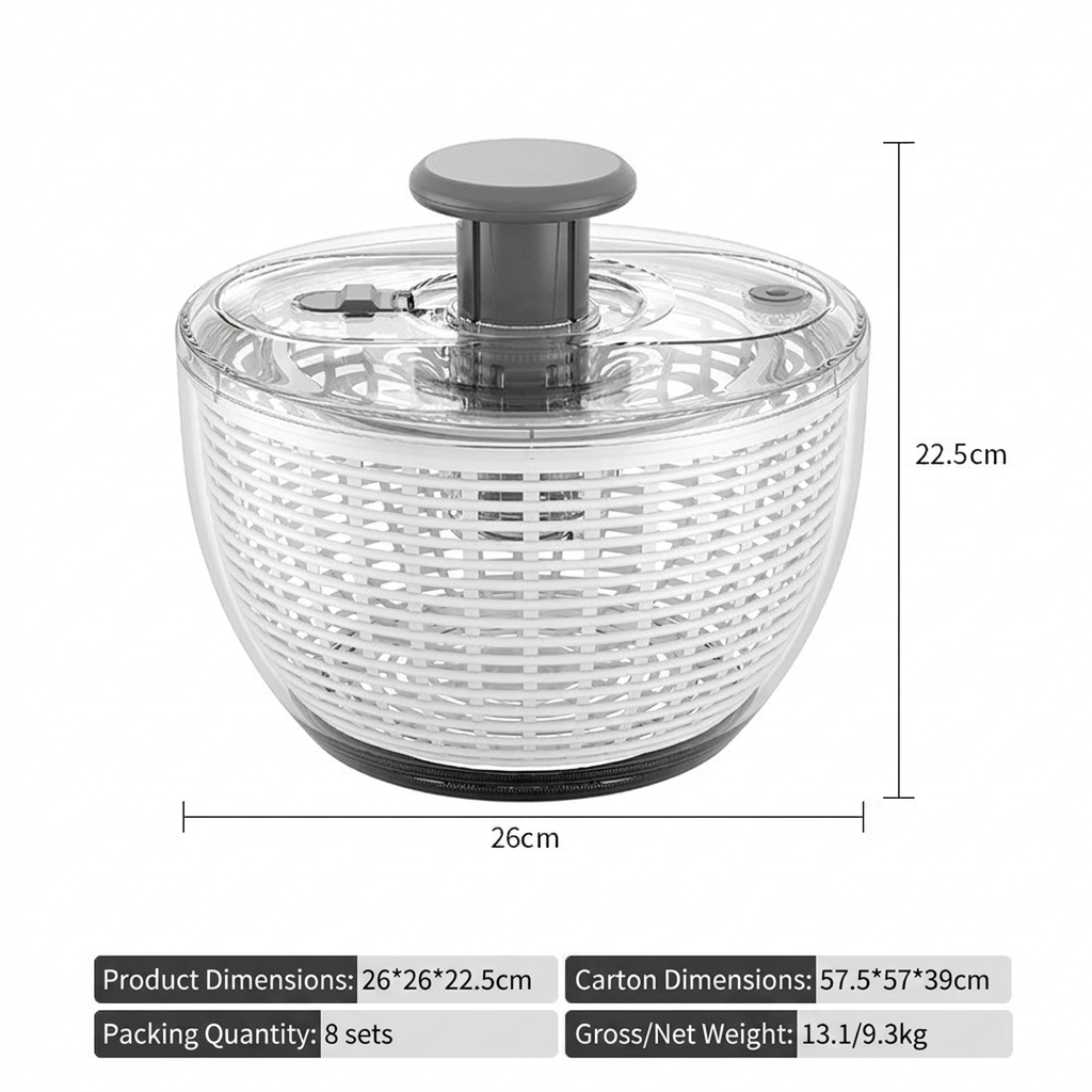 Vegetable washing and draining basket for leafy greens and salads