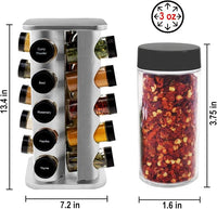 20-piece glass jar spice storage set