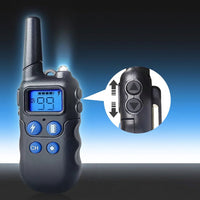 Remote dog training device with up to 2000m operating range according to manufacturer