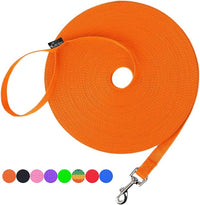 20ft dog training leash orange for recall training