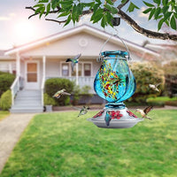 22 oz glass bird feeder for garden use