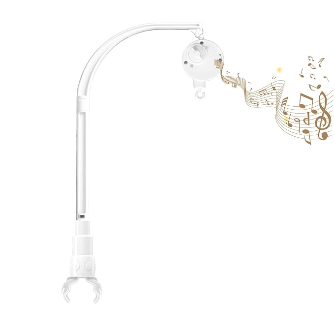 23-inch baby crib mobile holder arm with music box