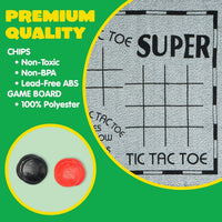 24 chips included in vintage board game set for checkers and tic tac toe