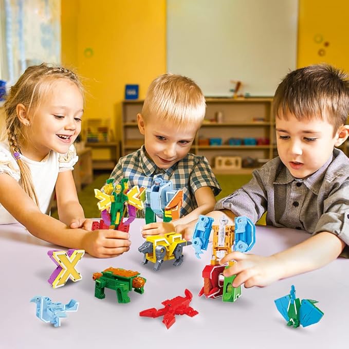 26 pcs ABC learning toy set with animal robot pieces