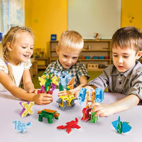 26 pcs ABC learning toy set with animal robot pieces