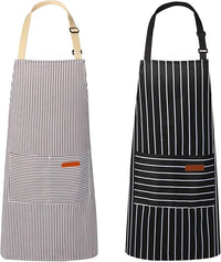 Unisex cooking aprons with front pockets