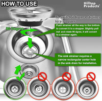 Rustproof Stainless Steel Sink Drain Filter Basket