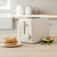 2 slice cream toaster with 6 shade settings for everyday kitchen use
