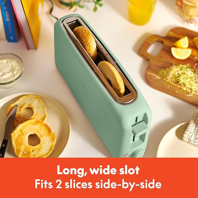 long slot toaster suitable for sourdough sandwich bread and bagel slices