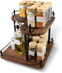Adjustable Lazy Susan Countertop Spice Storage Shelf