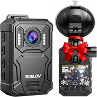 2K body camera with night vision and 128GB storage for security and outdoor work